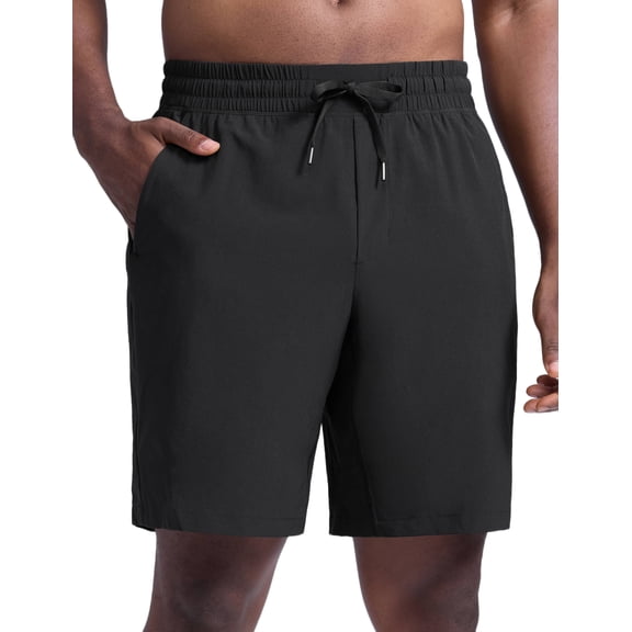 CRZ YOGA Men's Linerless Workout Shorts 9'' Quick Dry for Running Sports Athletic Gym with Pockets