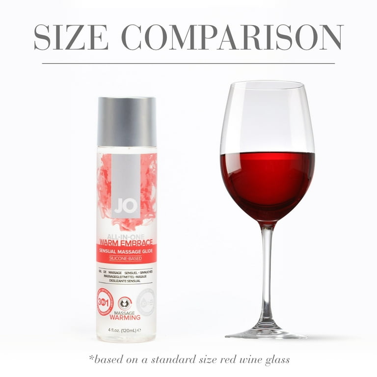JO All-in-One Warm Embrace Personal Lubricant, Silicone-Based Lube &  Massage Glide Oil, Fragrance-Free, 4 fl oz