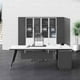 thumbnail image 4 of Wooden L Shaped Office Desks Bureau Modern Multifunctional Drawers Office Desks Keyboard Reception Scrivania Angolare Furnitures My Lux Decor Round, 4 of 24