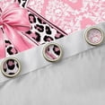 thumbnail image 4 of Homewish Leopard Print Letter Black Out Curtains, Ribbon Monogrammed K Curtains Pack of 2 (42x63 Each), Hippie Mandala Damask Bedroom Curtains, Blackout Curtains Decor, 4 of 6