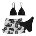 thumbnail image 6 of YindaityBikini Girls 3 Piece Swimsuit for Teen Girls Beach Bikini Set Summer Bathing Suits with Swim Skirt Adjustable Strap Sports Swimwear(Black,11-12 Years), 6 of 6