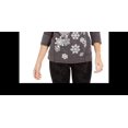 thumbnail image 3 of Style & Co Women's Snowflake Embellished Sweatshirt Black Size Medium, 3 of 3
