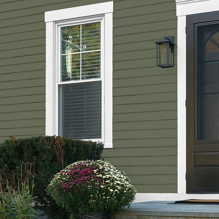 Glidden One Coat All About Olive / Green Flat Exterior Paint with