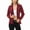 Burgundy, variant on Women's Long Sleeve Open Front Sequin Jacket with Satin Trim - Small, Gold