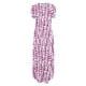 thumbnail image 4 of ICHUANYI Clearance Women's Dresses Summer Casual Rounk Neck Short Sleeve Pockets Printing Long Dress(Purple, M) ICHUANYI WER2023081400475, 4 of 5