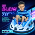 thumbnail image 2 of 6V Blue Glow Bumper Car, Battery Powered Ride on for Children, Ages 1.5+, by Flybar, 2 of 6