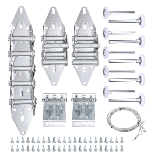 Charnière de Porte de Garage & Kit de Réglage à Rouleau, Ensemble de Porte de Garage 6200ZZ Rouleau Blanc Sans Couverture pour Porte de 8 x 7 Pieds