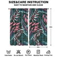 thumbnail image 2 of Tropical Floral Palm Inspired Curtains - 2 Pack Semi-Sheer Tier Panels, Vibrant Botanical Design, 42x84 Inch, Farmhouse Style, 2 of 2