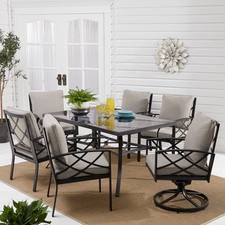 Better Homes & Gardens Bay Ridge 7-Piece Outdoor Patio Dining Set for (Best Take Out Bay Ridge)
