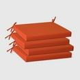 thumbnail image 5 of WestinTrends Solace Outdoor Patio Kitchen Dining Chair Square Seat Cushions Set of 4, 16" x 15", Orange, 5 of 7