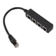 thumbnail image 1 of Divisor De Red RJ45, 100Mbps 1000Mbps 1 A 4 Puertos Transmisión De Señal De Alta Velocidad Divisor Ethernet Plug And Play Núcleo Chapado En Oro Para Computadora, 1 of 7