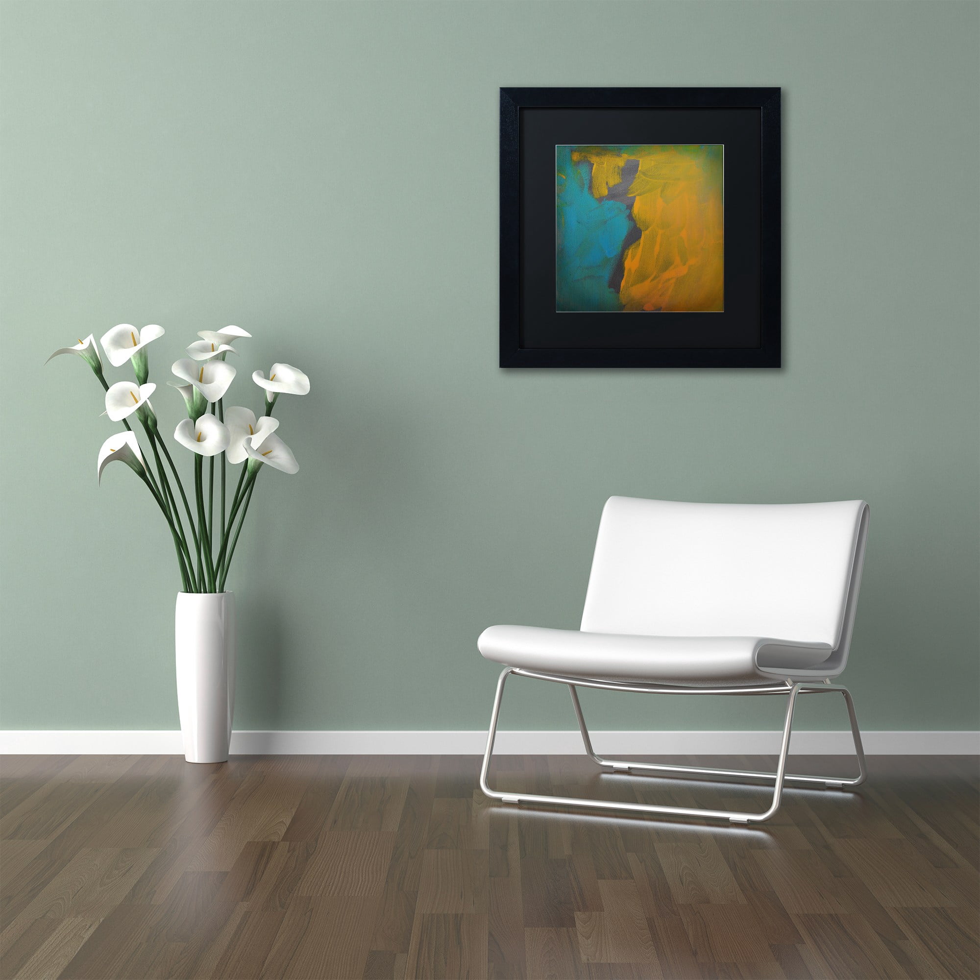 Trademark Fine Art "Rogue" Canvas Art by Nicole Dietz Black Matte, Black Frame