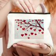thumbnail image 2 of Pratyus Pink Love Hearts Travel Tote Bag Cosmetic Bag for Women - Lightweight, Durable, Large Capacity Zipper Pouch White, 2 of 6