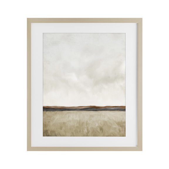 Stupell Industries Contemporary Distant View in Neutrals Birch Framed Print Under Glass, 17 x 21, by Kim Allen