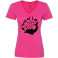 thumbnail image 3 of Inktastic Hawaii Islands with Dolphin Women's V-Neck T-Shirt, 3 of 5