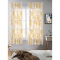 thumbnail image 5 of Yellow Flowers Curtains 72 Inch Length, Sheer Curtains for Bedroom Living Room Window Watercolor Summer Botanical Floral Rod Pocket Voile Drapes Kitchen Curtains Small Half Window 52"x72" 2 Panels, 5 of 6