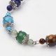 thumbnail image 2 of Pulseras delicadas de cuentas naturales y piedras preciosas (1 unidad), con topes de aleación y cierres de mosquetón de latón. Pulseras coloridas., 2 of 3