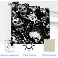 thumbnail image 5 of Coolnut Room Darkening Window Curtains Panels Drapes White Punk Skull Thermal Insulated Grommet Blackout Curtains 84x55in 2 Panels, 5 of 5