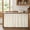 Cream, variant on Burnt Orange Cabinet Curtains 10"W x 11"L, Farmhouse Solid Orange Color Modern Art Sink Skirt for Bathroom Kitchen Self Adhesive, Desk Privacy Short Curtain for Shelves Closet Table Storage