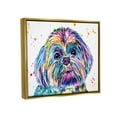 thumbnail image 3 of Stupell Bold Rainbow Shih Tzu Dog Portrait Animals & Insects Painting Gold Floater Framed Art Print Wall Art, 3 of 6