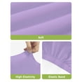 thumbnail image 4 of Purple Bar Stool Covers Set of 4, Modern Pure Lavender Purple Stretch Washable Bar Chair Covers with Backs, Removable Pub Counter Height Chair Cover for Kitchen Dining Room Cafe, 4 of 7