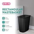 thumbnail image 2 of Sterilite Rectangular Wastebasket 5.5 Gallon Open Top Trash Bin, 18 Pack, Black, 2 of 6