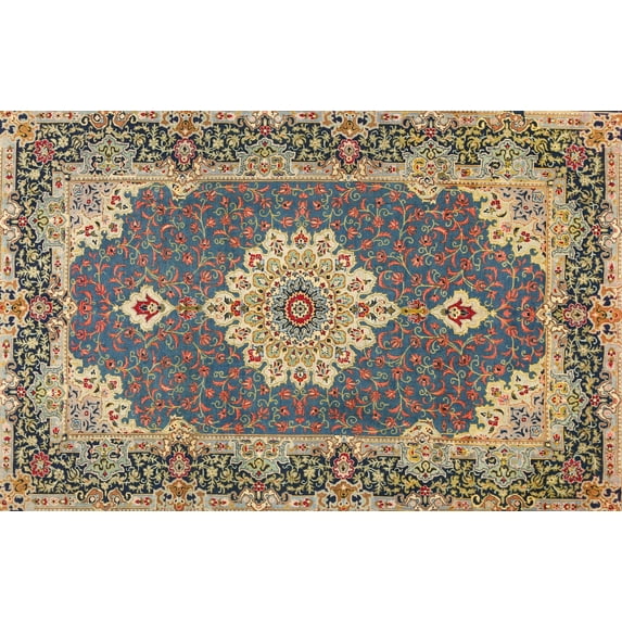 Ahgly Company Indoor Rectangle Traditional Brownish Green Medallion Area Rugs, 8' x 12'