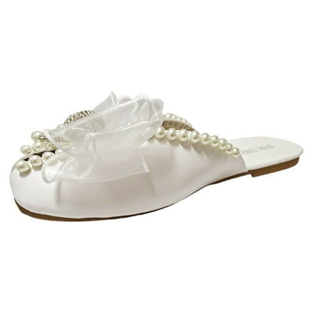 

PEASKJP Dressy Sandals Women Wide Width Women s Braided Flat Sandals Fashion Flip Flop Shoes Roman Gladiator Slip On Summer Flats (White 8)