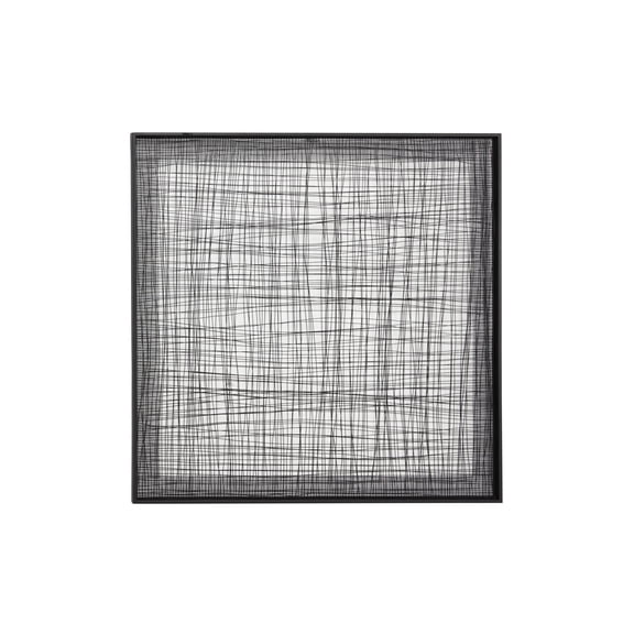 DecMode Black Metal Mesh Geometric Wall Decor