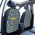 thumbnail image 3 of Fuzoiu Corgi with Flowers Print 2 Pack Kick Mat Back Seat Protector With 3 Storage Pockets, Universal Car Seat Back Organizer For Kids Pets, Waterproof Backseat Protector For Most Car, 3 of 8