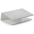 thumbnail image 1 of Displays2go Modern Laptop Stand, Slanted, Double Bend Design, Acrylic – White (MDLCT2W), 1 of 1