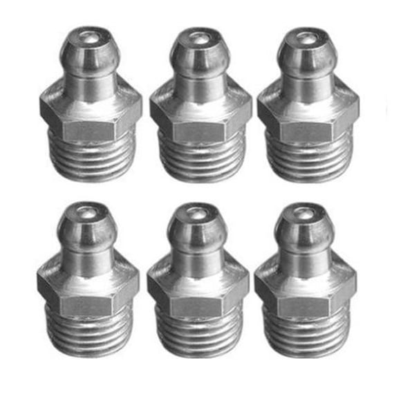 6 Pcs Raccord de Graisse Métrique M8 x 1.25 M8X1.25 Tétine en Acier Droit