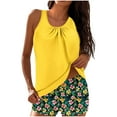 thumbnail image 2 of HongQid Womens Tankini Swimsuits Tummy Control Flowy Swimwear Two Piece Bathing Suits Swim Tank Top with Boyshorts, 2 of 6