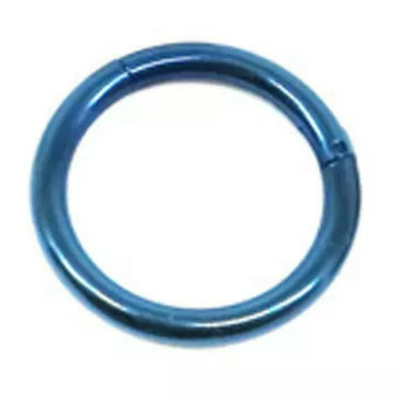 EOEMY Surgical Steel Hinge Segment Nose Ring Septum Clicker Ear Helix Tragus Ring Hoop-Blue-1.2X10mm