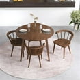 thumbnail image 4 of Elora Mid-Century Dining Set Solid Wood Table and Chairs in Brown, 4 of 6