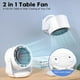 thumbnail image 3 of Ventiladores de Mesa, Ventiladores de Pared Ultrasilenciosos, con Pantalla Digital, Recargables por USB, para Casa, Oficina, Viajes, Camping, Color ., 3 of 5