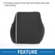 thumbnail image 3 of Almohada lumbar para asiento de coche Unique Bargains Soporte de espuma viscoelástica Diseño ergonómico 36x39.5x9cm Poliéster Negro 1 Pc, 3 of 6