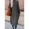 thumbnail image 3 of Women's Light Gray/Gray/Khaki/Apricot/Red Selected Button Down Pocketed High Low Cardigan, 3 of 13