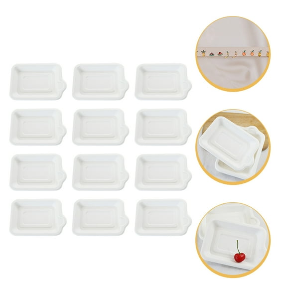 Worgeous Picnic Plate White Sugarcane Pulp Paper 50Pcs