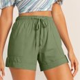 thumbnail image 2 of Diufon Womens Dressy Shorts Plus Size Summer Casual Elastic Waist Drawstring Comfy Pull On Shorts with Pockets, 2 of 9
