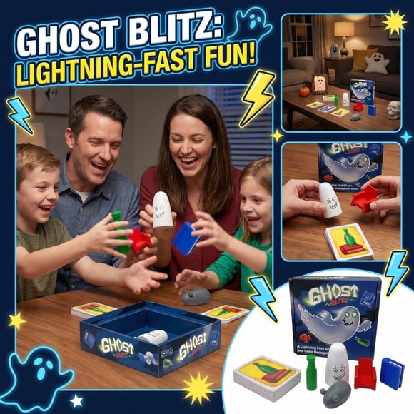 NAOJIE Ghost Blitz Lightning-Fast Fun Board Game,Blitz Card Game,Travel Party Family Fun Game
