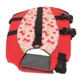 thumbnail image 3 of Chaleco salvavidas para perros ajustable resistente al desgarro seguro flotación para perros chaqueta de natación con asa trasera para mascotas medianas grandes rojo M, 3 of 12