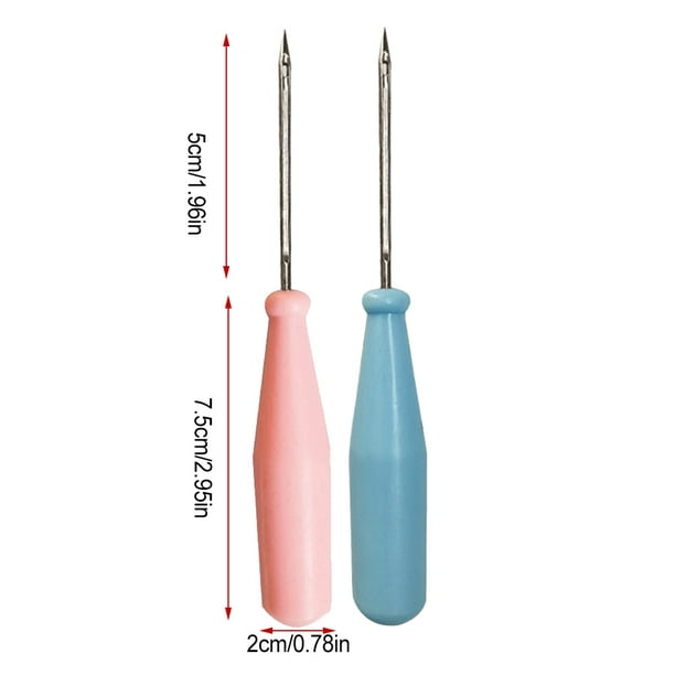 Yingyy Leather Working Tools Sewing Awl Hollow Thread Handle Craft Stripper Patchwork Needles Cone Handmade Repair Tool Stitching For Shoes Hook Head