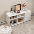 thumbnail image 2 of Costway Armoire de Rangement avec 2 Tiroirs 4 Cubes Pieds Réglables Armoire d'Exposition au Sol Blanc, 2 of 10