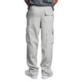 thumbnail image 4 of Nestiefly Mens Cargo Baggy Sweatpants With Pockets 2026 Trendy Causal Drawstring Waist Joggers Workout Active Sweat Pants Light Gray M, 4 of 4