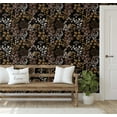 thumbnail image 3 of S4Sassy Vintage Botanical Wallpaper - Brown Floral Wall Covering, 25" x 360" Self-Adhesive Vinyl Wallpaper, Decorative Wall Wrap, Easy DIY Decor For Bedroom, Living Room, Living Spaces, 3 of 9