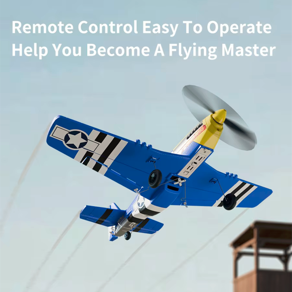P51D Mustang RC Plane 4CH Remote Control Airplane Ready to Fly RC Airplane Blue