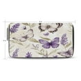 thumbnail image 2 of Qxltty Purple Lavender and Butterfly Women's Leather Wallet Fashion Retro Multi Card Holder with Cell Phone Pocket Mothers Day Gifts, 2 of 6