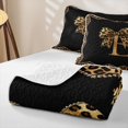 thumbnail image 4 of Erosebridal Cheetah Pattern Letter E Quilt King,Kids Leopard Printed King Coverlet Set For Bow Girls,3pcs, 4 of 7