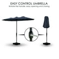 thumbnail image 4 of Kozyard 15ft Patio Umbrella with Base,Large Outdoor Double-Sided Rectangle Umbrella with Crank Handle, Market Umbrella for Poolside Garden Deck Backyard Beach Pools, Beige, 4 of 9